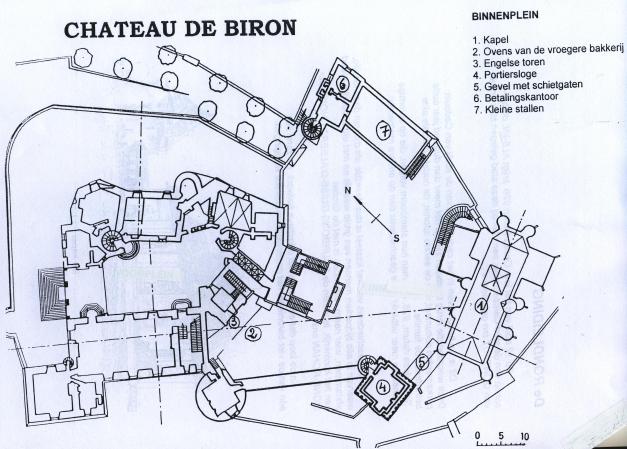 Plan Château de Biron